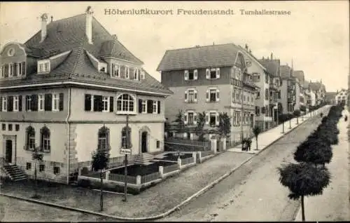 Ak Freudenstadt im Nordschwarzwald, Turnhallestraße