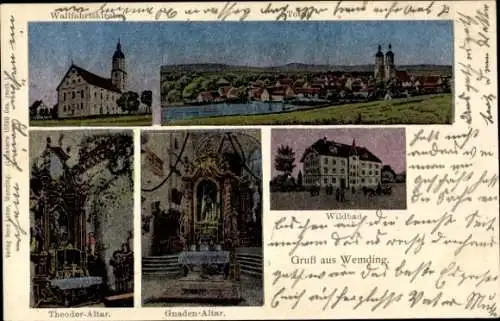 Luna Ak Wemding in Schwaben, Wildbad, Gnaden-Altar, Theodor-Altar, Wallfahrtskirche