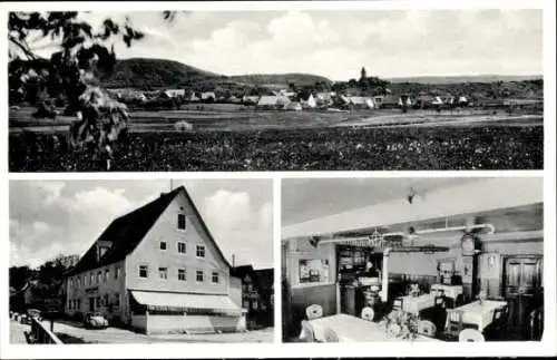 Ak Neusitz in Mittelfranken, Gasthaus und Pension, Innenansicht