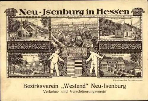 Wappen Ak Neu Isenburg in Hessen, Verkehrs- und Verschönerungsverein Bezirksverein Westend