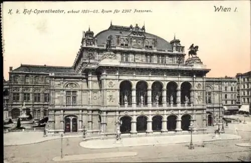 Ak Wien 1 Innere Stadt, K. k. Hof-Operntheater