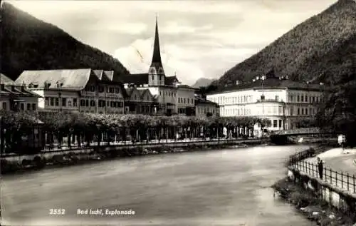 Ak Bad Ischl in Oberösterreich, Esplanade