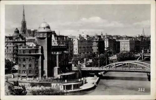 Ak Wien 1 Innere Stadt, Panorama, Brücke