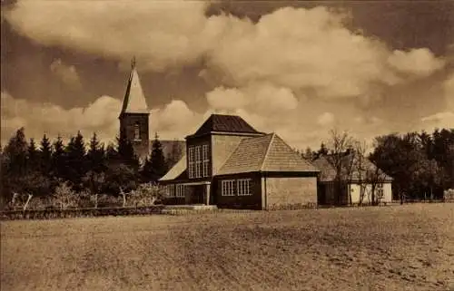Ak Idstedt in Schleswig Holstein, Gedächtnishalle und Kirche