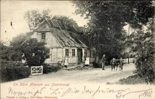 Ak Süderbrarup in Angeln, Partie an einem alten Haus