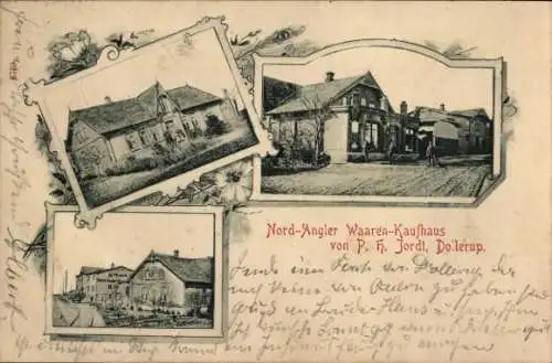 Ak Dollerup in Angeln, Nord-Angler Waren-Kaufhaus