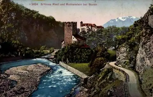 Ak Bozen Bolzano Südtirol, Schloss Ried und Runkelstein