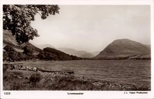 Ak Loweswater Nordwestengland, Panorama, See