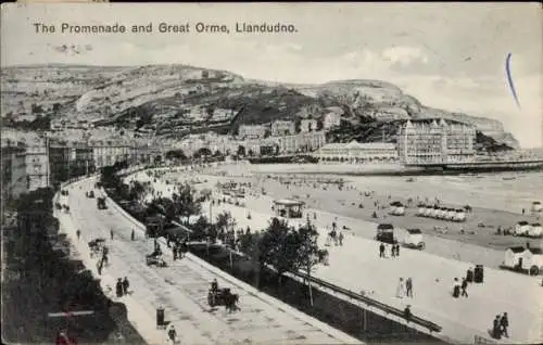 Ak Llandudno Wales, Promenade, Great Orme