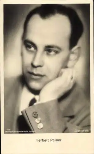 Ak Schauspieler Herbert Rainer,  Portrait, Autogramm