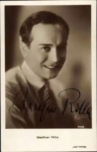 Ak Schauspieler Walther Rilla,  Portrait, Autogramm