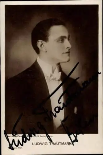 Ak Schauspieler Ludwig Trautmann,  Portrait, Autogramm