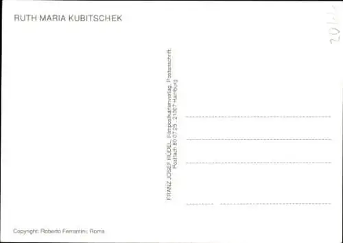 Ak Schauspielerin Ruth Maria Kubitschek, Portrait, Autogramm