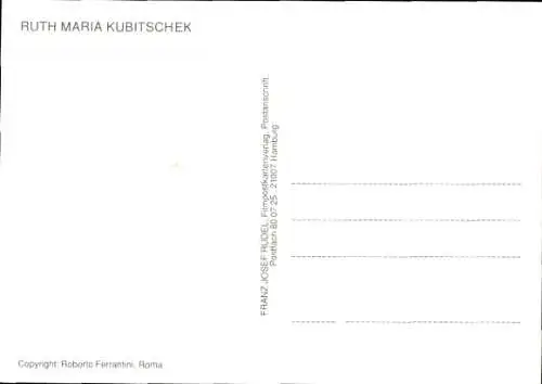 Ak Schauspielerin Ruth Maria Kubitschek, Portrait, Autogramm