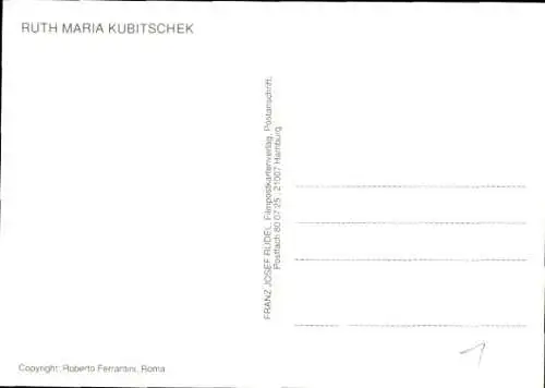 Ak Schauspielerin Ruth Maria Kubitschek, Portrait, Autogramm