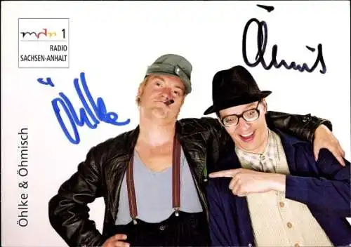 Ak Schauspieler Öhlke und Öhmisch, Portrait, MDR, Autogramm