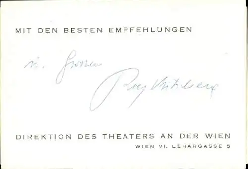 Ak Schauspieler Rolf Kutschera, Portrait, Autogramm