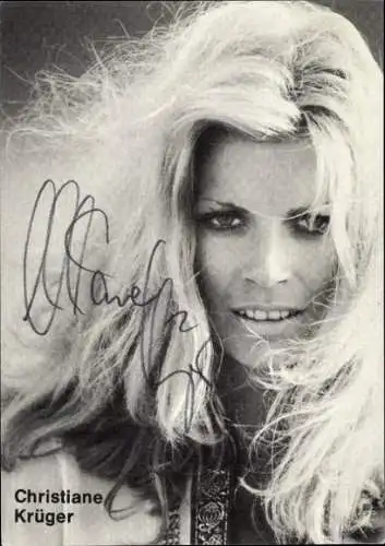 Ak Schauspielerin Christiane Krüger, Portrait, Autogramm