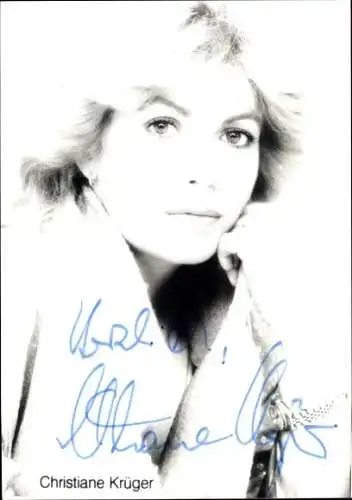 Ak Schauspielerin Christiane Krüger, Portrait, Autogramm