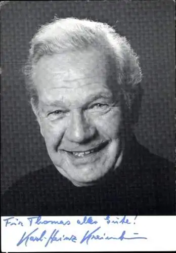 Ak Schauspieler Karl-Heinz Kreienbaum, Portrait, Autogramm