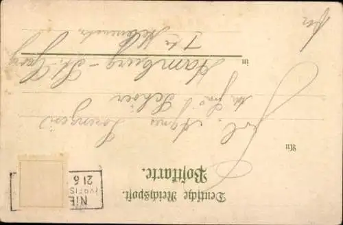 Litho Hamburg Eimsbüttel Niendorf, Münsters Gasthof, Kirche