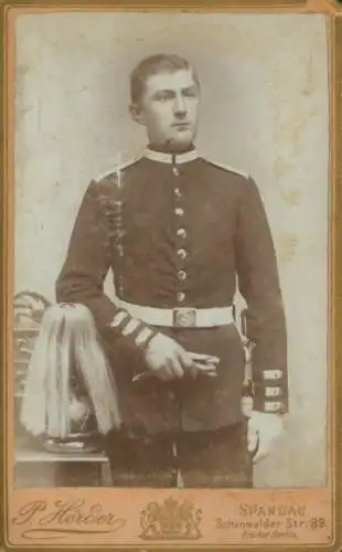 CdV Berlin, Deutscher Soldat in Uniform, Portrait