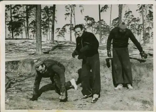 Foto Berlin Wilmersdorf Grunewald, Boxer Franz Schoepgens, Bubi Scholz, Hans Stretz