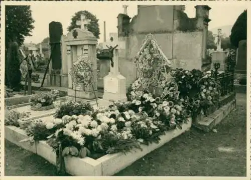 Foto Guebwiller Gebweiler Elsass Haut Rhin, Grabstätte von Joseph Roellinger-Hüsch, Friedhof