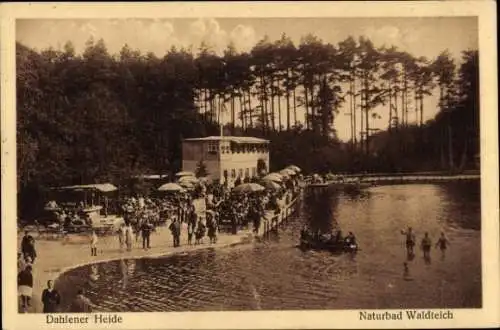 Ak Dahlen im Kreis Nordsachsen, Naturbad Waldteich, Strandbad