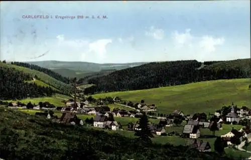 Ak Carlsfeld Eibenstock im Erzgebirge, Gesamtansicht