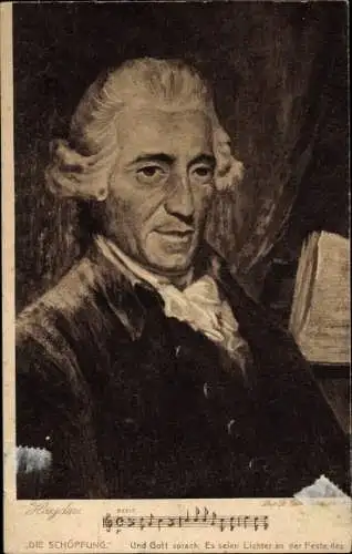 Künstler Ak Joseph Haydn, Österreichischer Komponist, Wiener Klassik, Die Schöpfung, BKWI 833-5