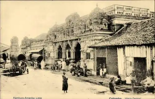 Ak Colombo Ceylon Sri Lanka, Hindoo Temple, Hindu Tempel