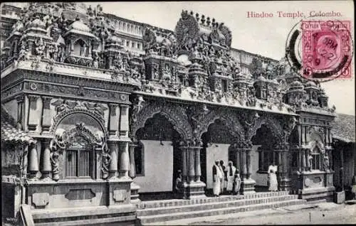 Ak Colombo Ceylon Sri Lanka, Hindu Tempel