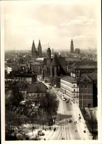 Ak Wrocław Breslau Schlesien, Dominikaner Platz