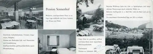 Klapp Ak Lohrhaupten im Flörsbachtal Spessart, Pension Sonnenhof, Inh. Georg Scheidemantel