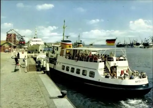 Ak Kiel Schleswig Holstein, Bahnhofsbrücke, Passagierschiff Möltenort