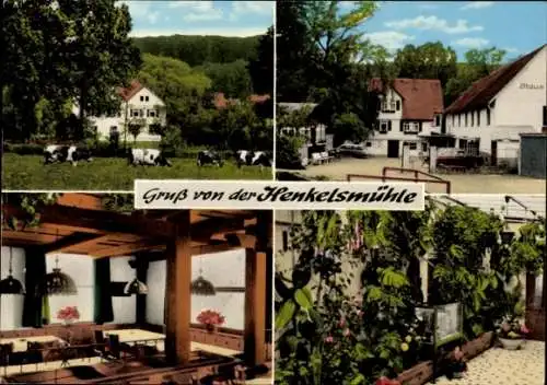 Ak Merkenfritz Hirzenhain in Hessen, Gasthof Henkelsmühle