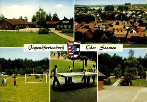 Ak Ober Seemen Gedern in Hessen, Jugendferiendorf, Wappen, Tischtennis