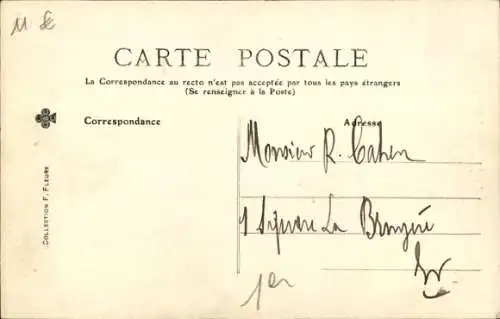 Ak Paris I Louvre, Louvre-Gärten, Raffet-Denkmal