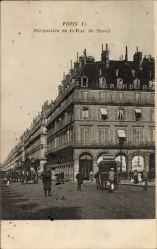 Ak Paris I Louvre, Rue de Rivoli