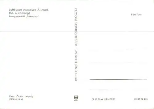 Ak Arendsee in der Altmark, Fahrgastschiff Seeadler