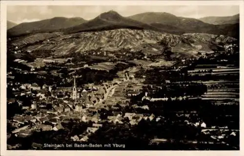 Ak Steinbach Baden Baden, Panorama mit Yburg