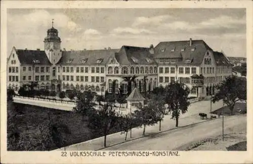 Ak Petershausen Konstanz am Bodensee, Volksschule