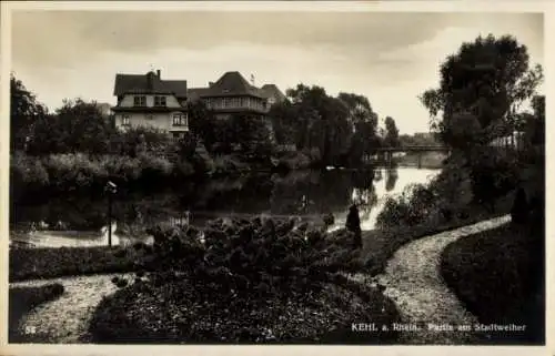 Ak Kehl am Rhein, Stadtweiher