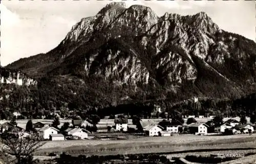 Ak Schwangau im Ostallgäu, Teilansicht, Königsschlösser, Säuling