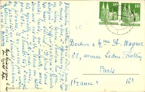 Ak Offenburg in Baden Schwarzwald, Teilansicht