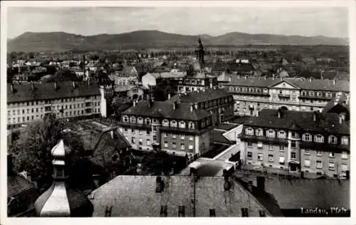 Ak Landau in der Pfalz, Teilansicht, Kirchturm