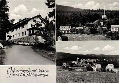 Ak Fleckl im Fichtelgebirge Warmensteinach Oberfranken, Teilansichten, Ochsenkopfhaus