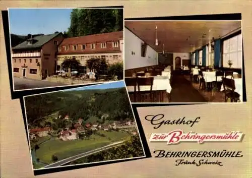 Ak Behringersmühle Gößweinstein in Oberfranken, Teilansicht, Gasthof zur Behringersmühle