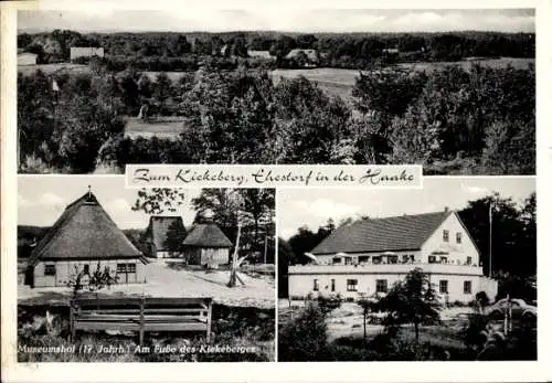 Ak Ehestorf Rosengarten in Niedersachsen, Teilansicht, Museumshof, 17. Jahrhundert, Kiekeberg